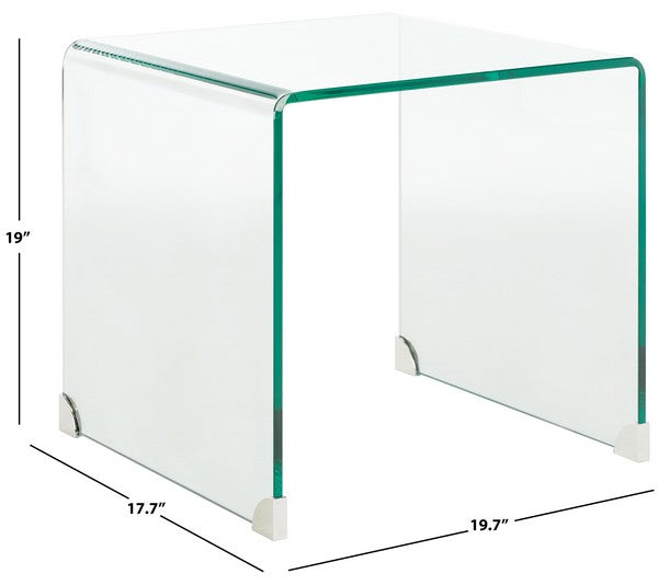 COWAN TEMPERED GLASS SIDE TABLE