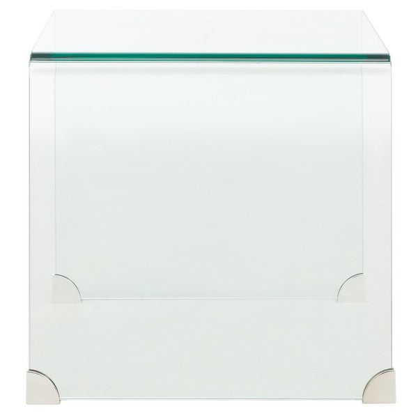 COWAN TEMPERED GLASS SIDE TABLE