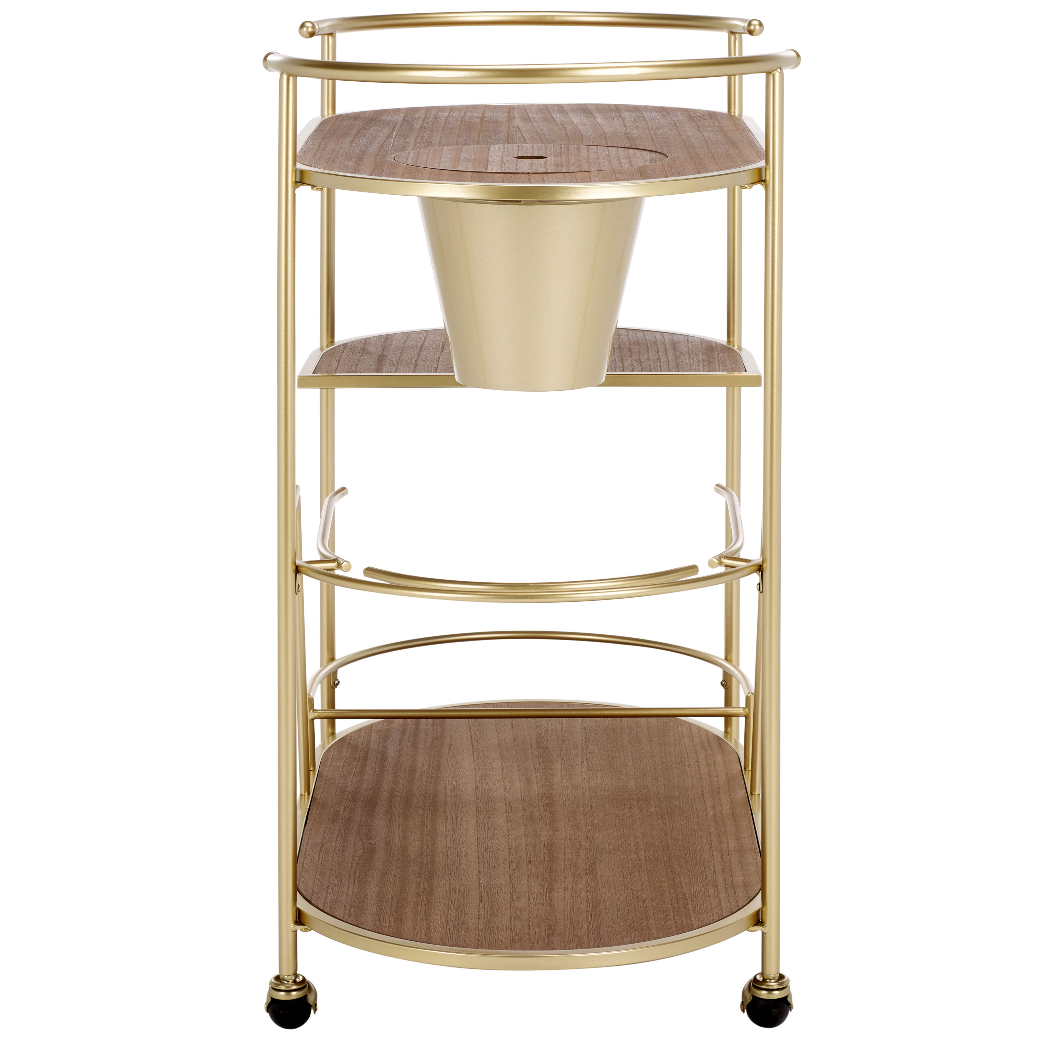 ALORA 2 TIER BAR CART WITH BUCKET