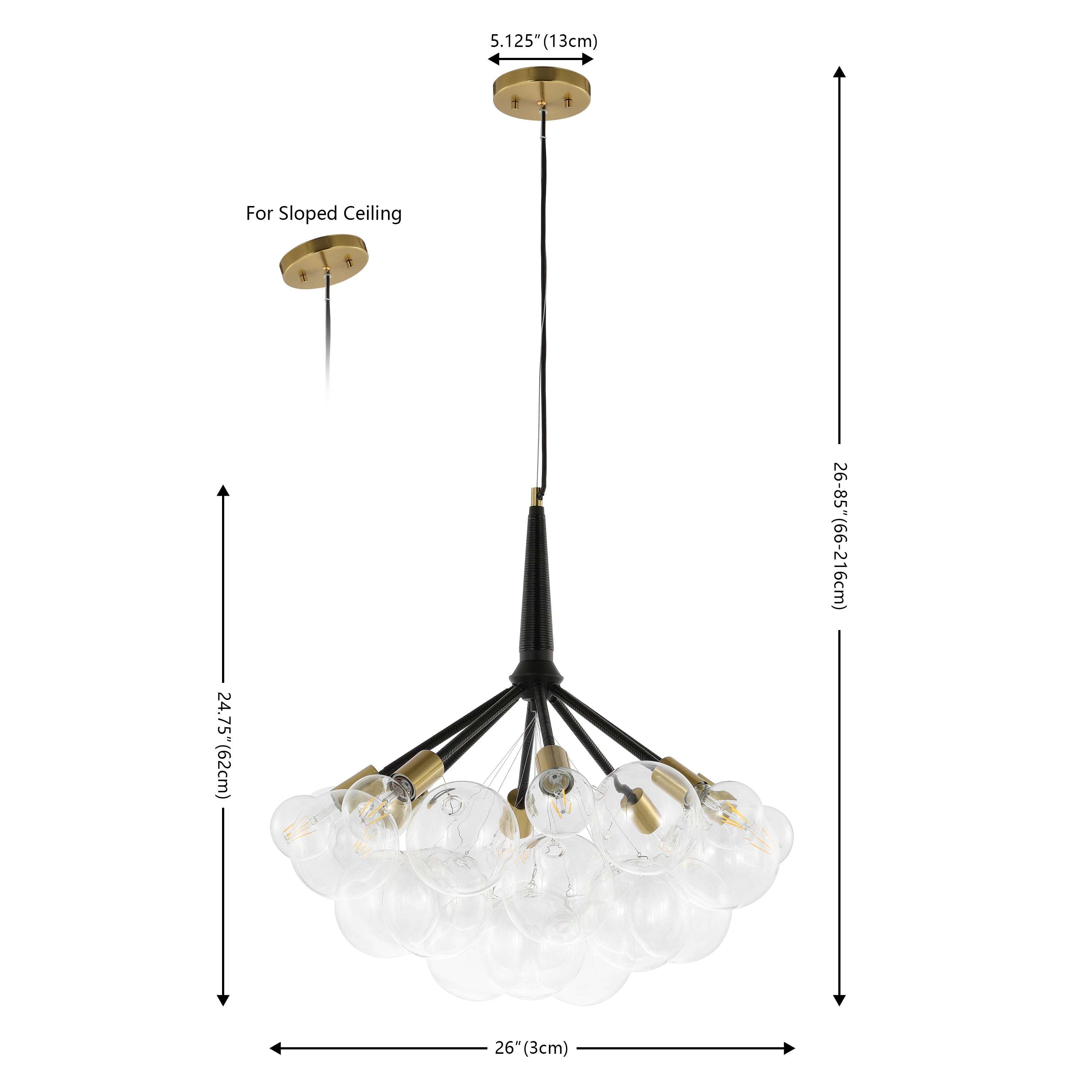 NOVELLIA 8LT 2 6" CHANDELIER