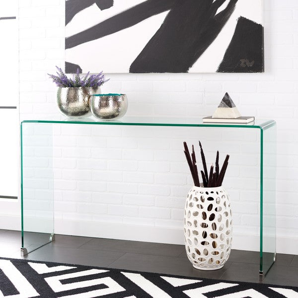 HUCK TEMPERED GLASS CONSOLE TABLE