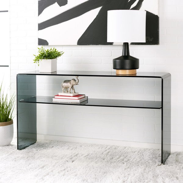 DASH TEMPERED GLASS 1 SHELF CONSOLE TABLE