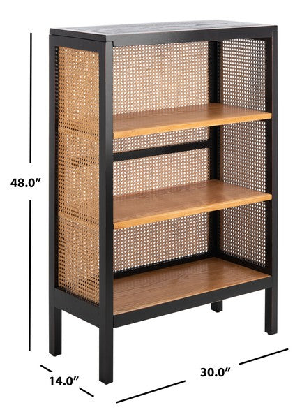 FRANZ 3 SHELF CANE BACK ETAGERE