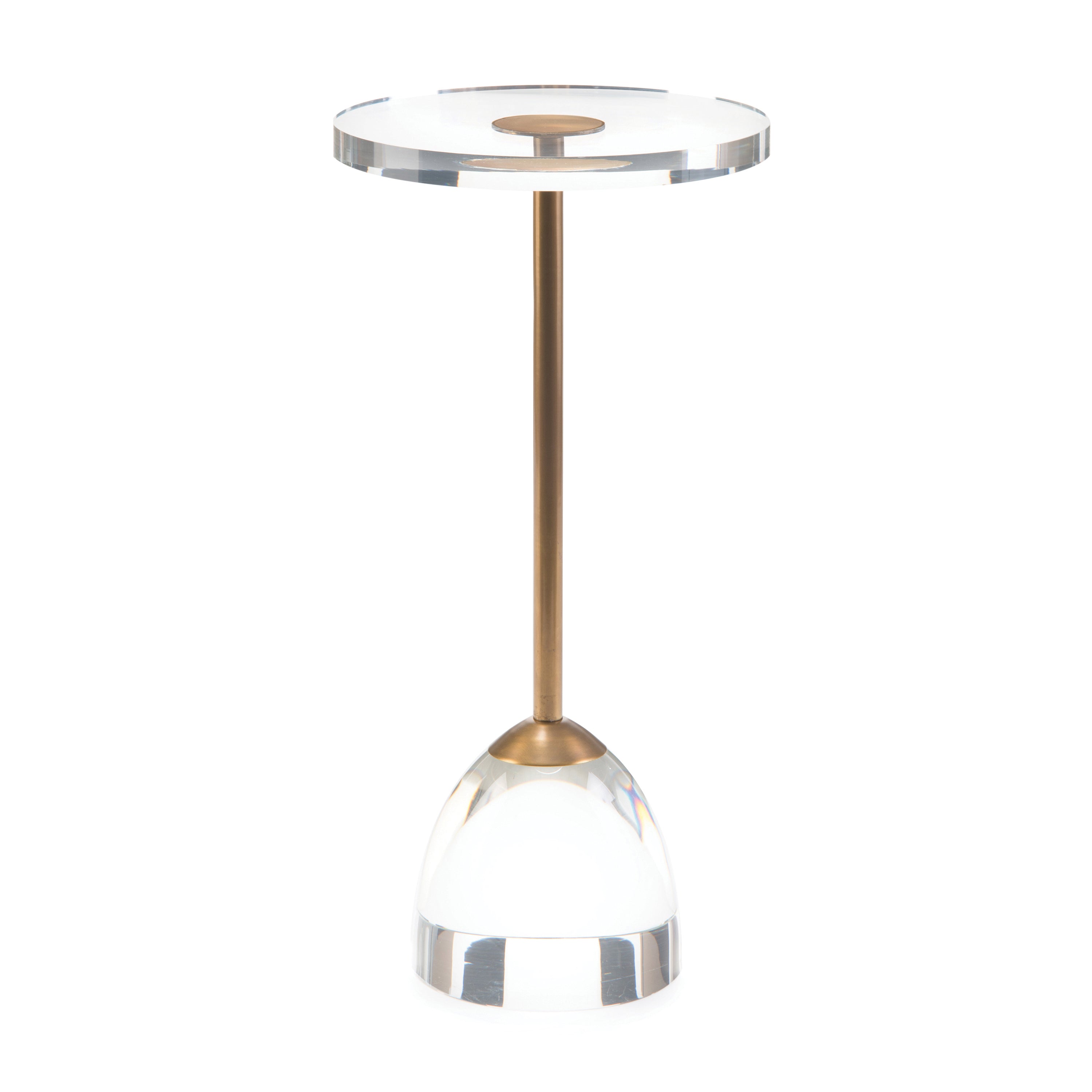 Brass And Acrylic Martini Side Table 1