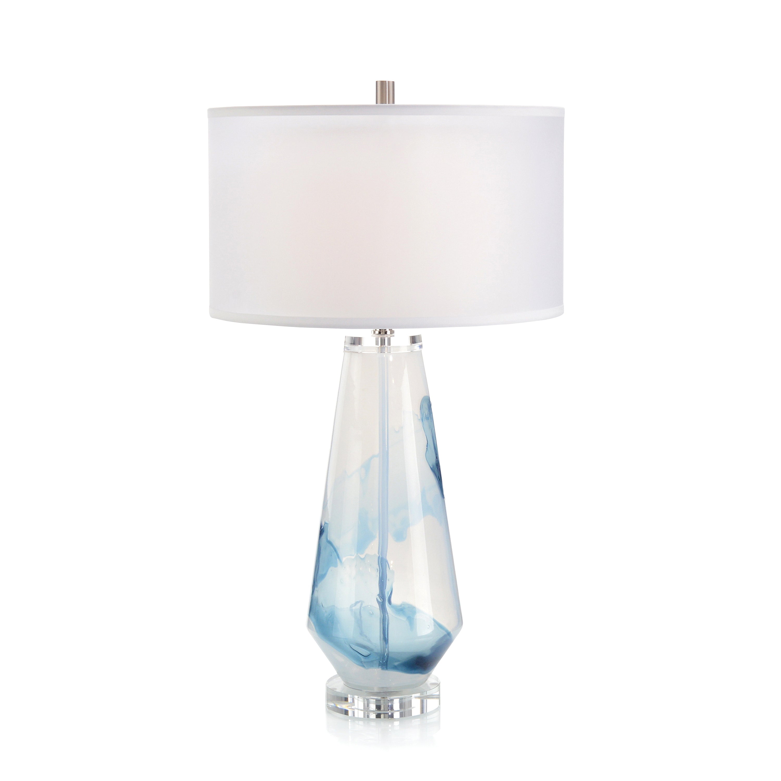 Blue Cloud Glass Table Lamp