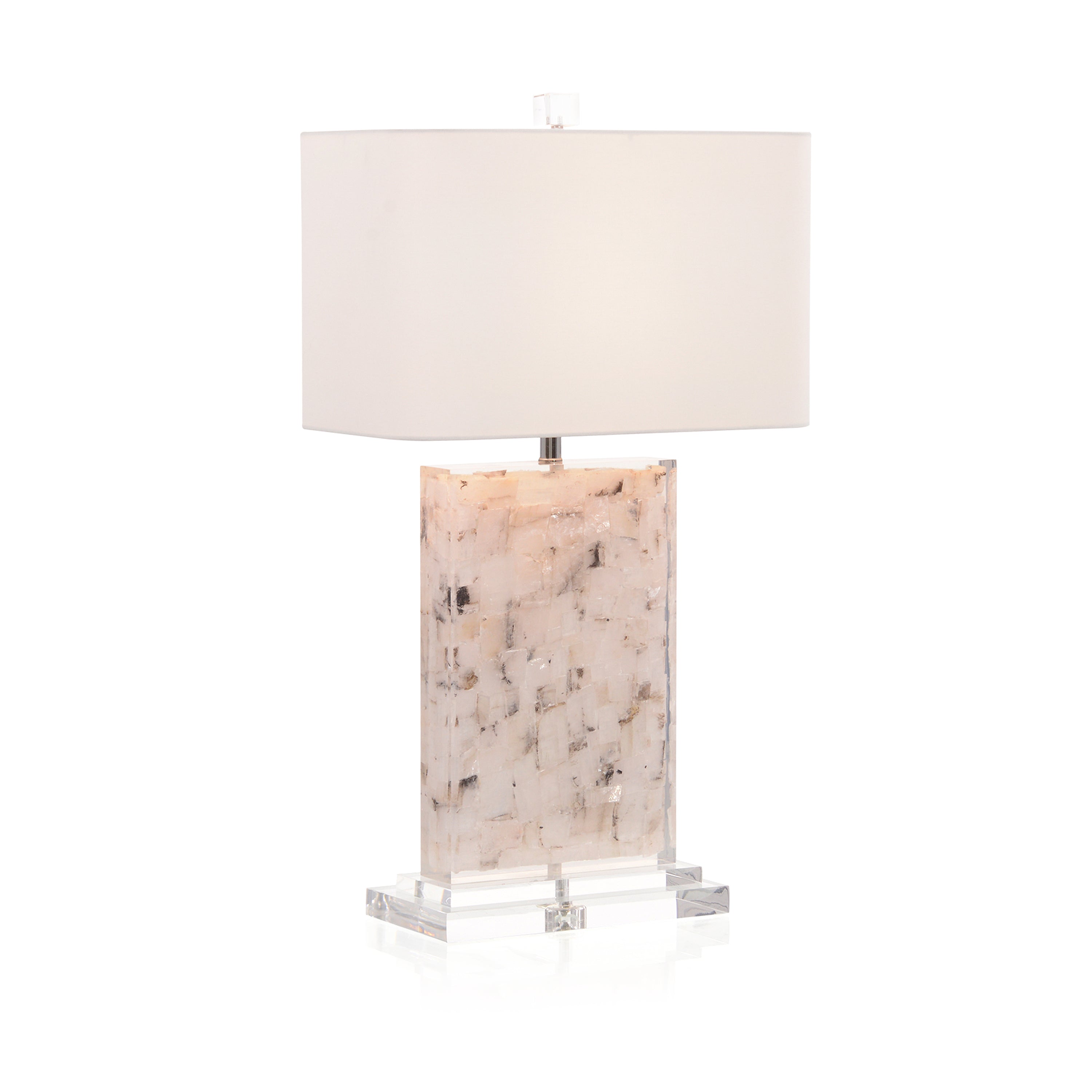 Lampe de table en calcite suspendue