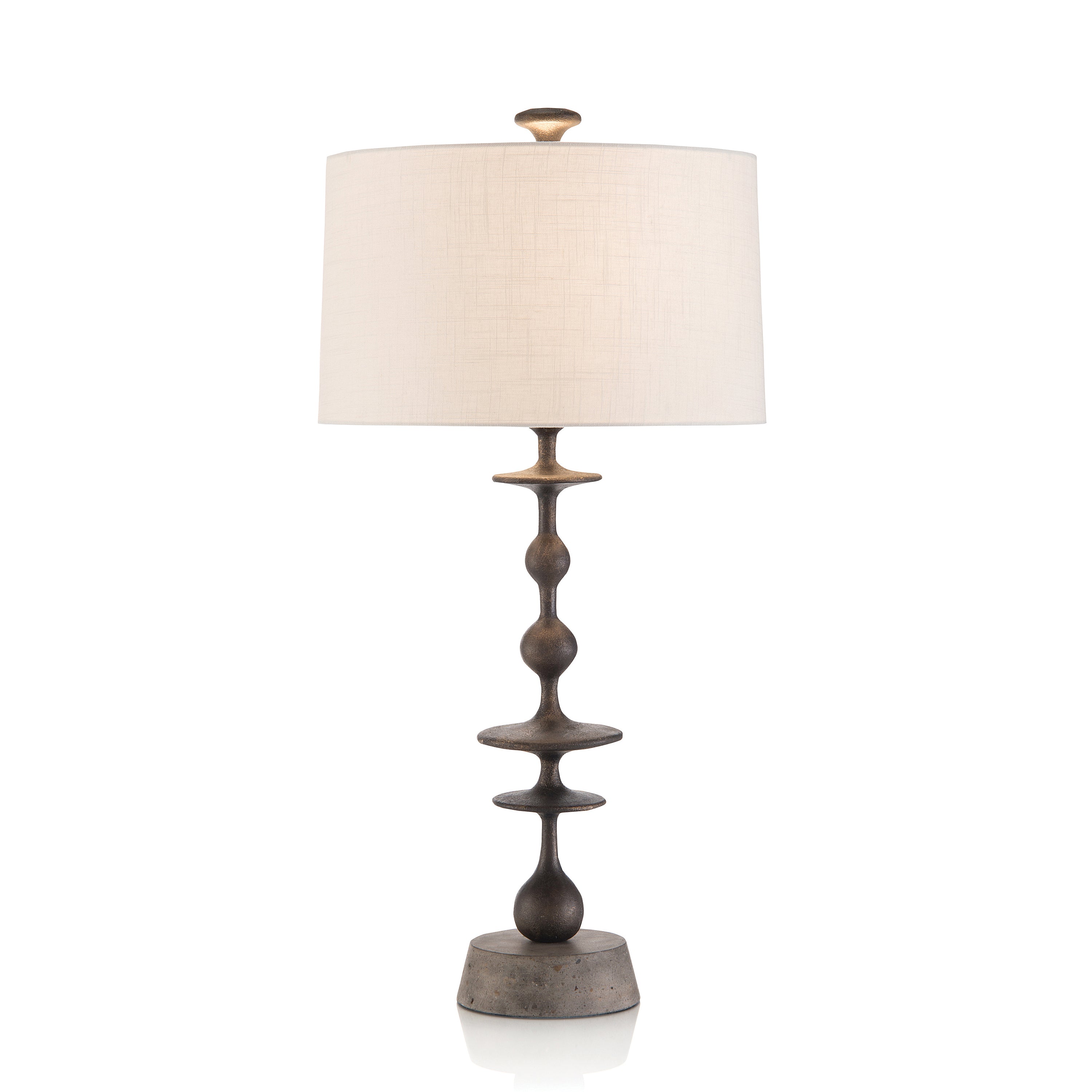 Lampe de table balustre noire mate