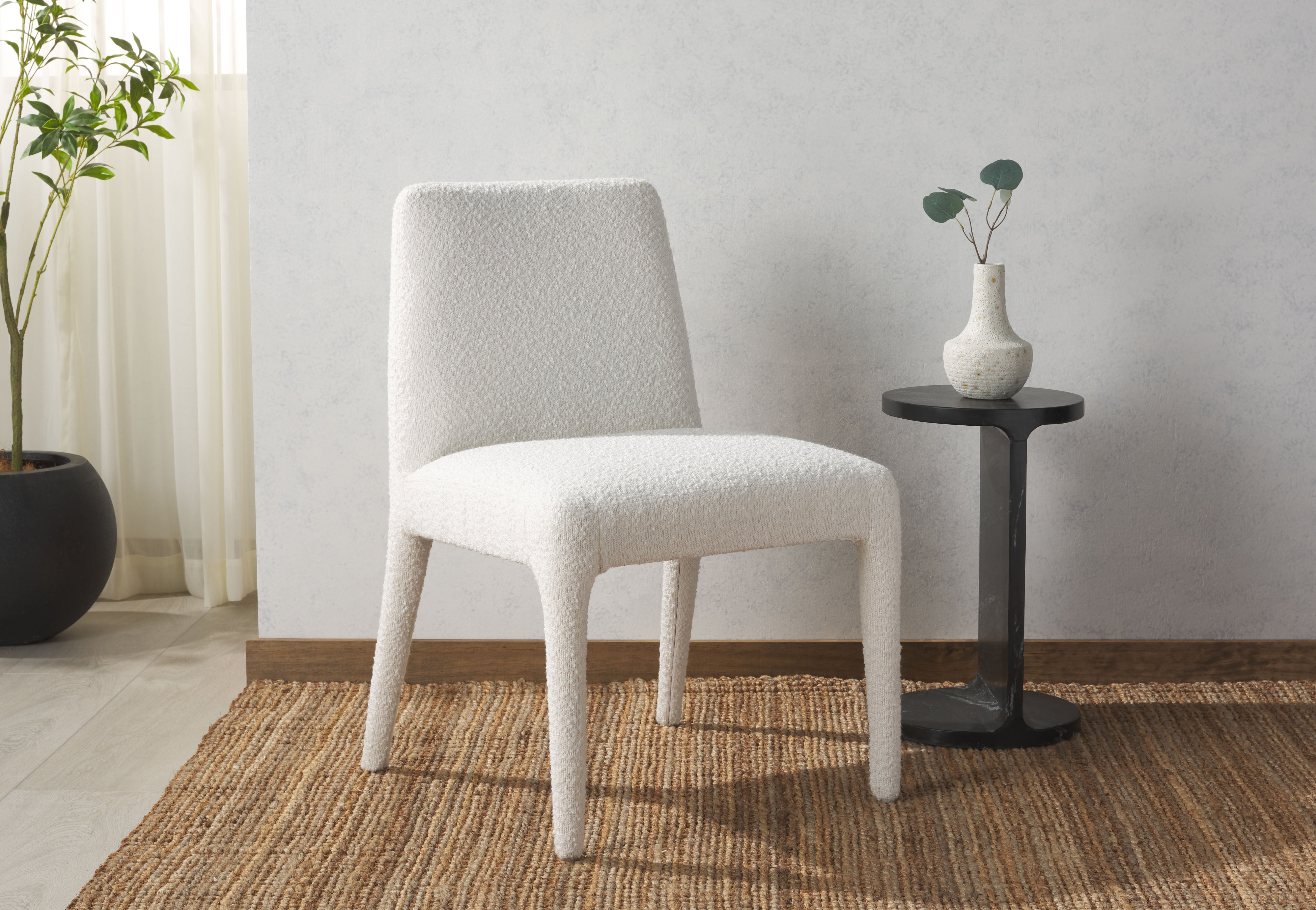 DERRICK BOUCLE DINING CHAIR