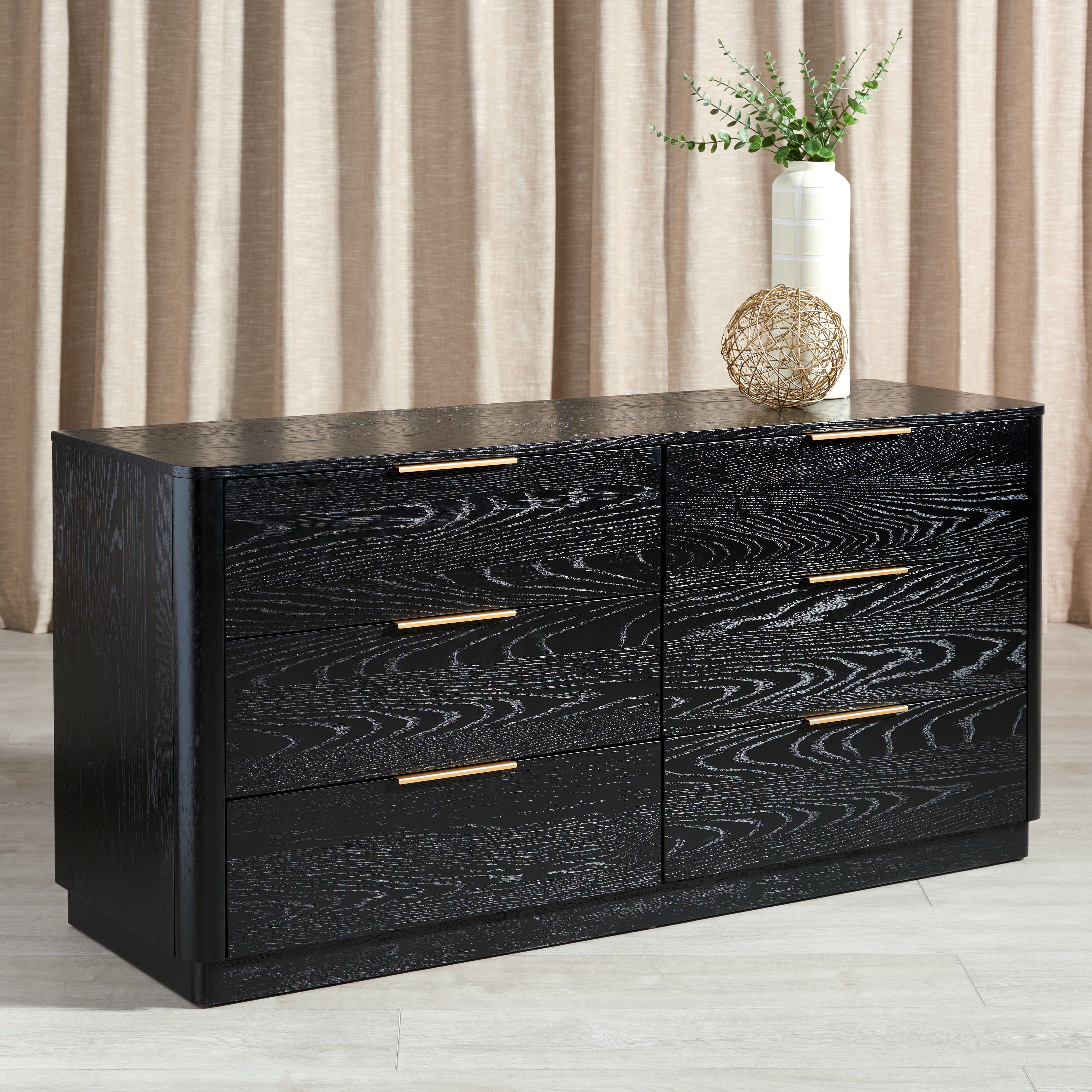 GABRIETTA 6 DRAWER WOOD DRESSER