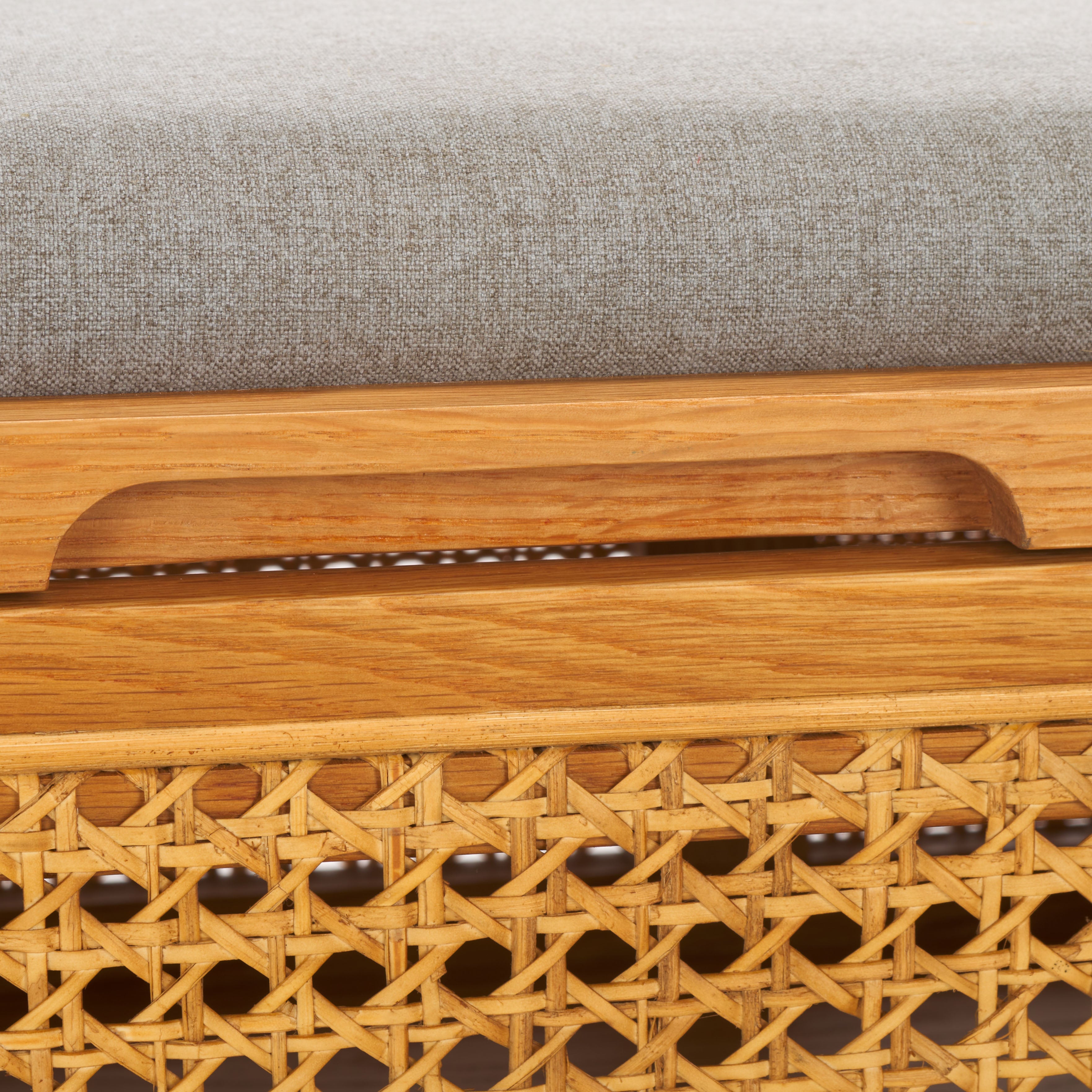 DOLLY CANE AND WOOD STORAGE BENCH