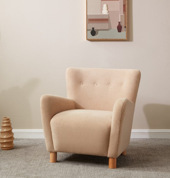 CAREY FAUX SHEARLING ACCENT CHAIR