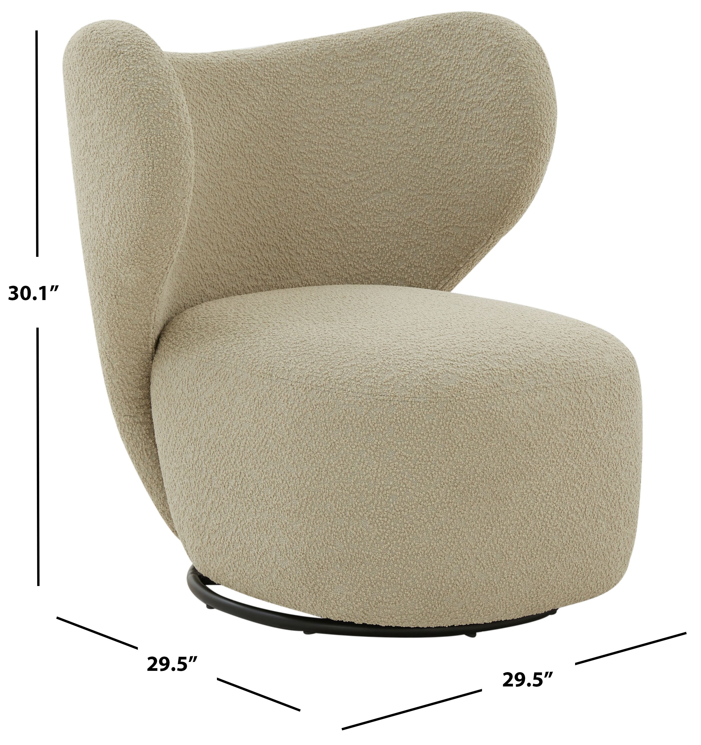 FAUTEUIL D'ACCENT PIVOTANT SASCHA