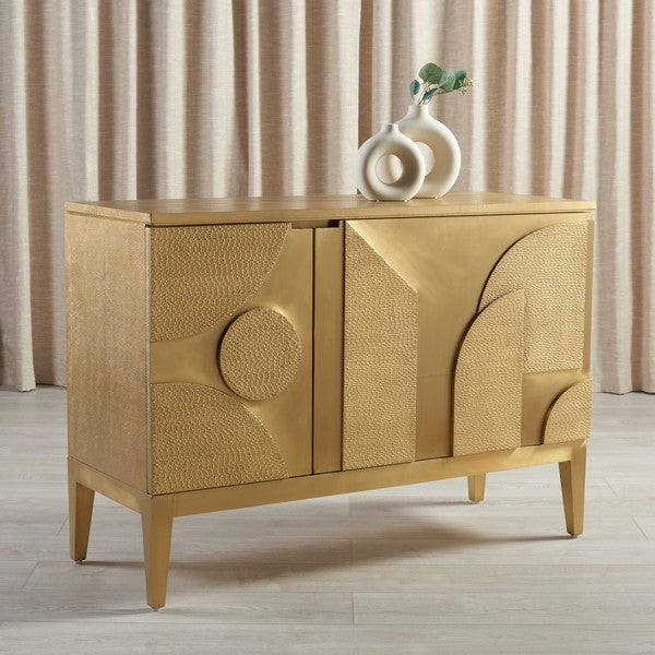 DORIELLE BRASS COVERED SIDEBOARD