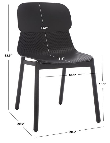 ABBIE MOLDED PLASTIC DINING CHAIR