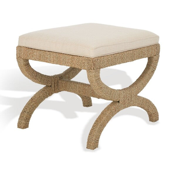 AIKAN WOVEN SEA GRASS OTTOMAN