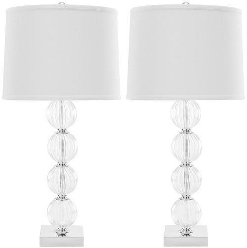 AMANDA 31 INCH H CRYSTAL GLASS GLOBE LAMP (SET OF 2)