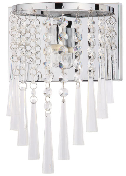 TILLY CHROME 10 INCH H BEADED WALL SCONCE (SET OF 2)