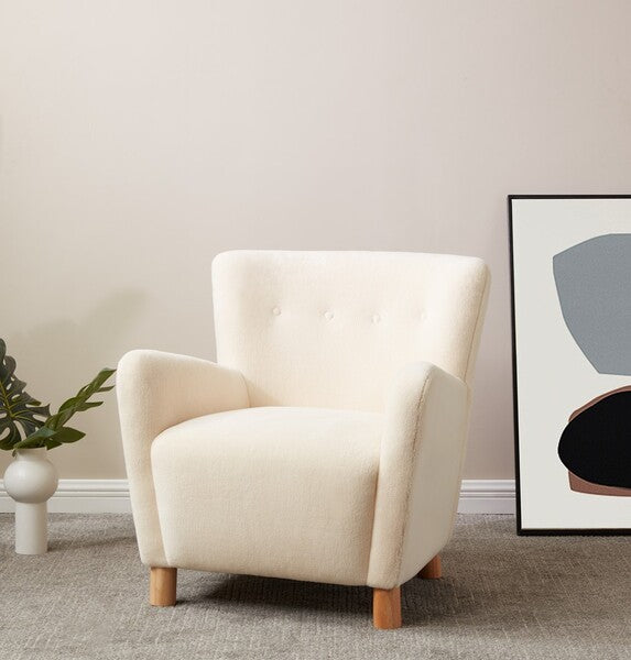 CAREY FAUX SHEARLING ACCENT CHAIR