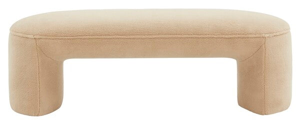 VIVIE FAUX SHEARLING BENCH